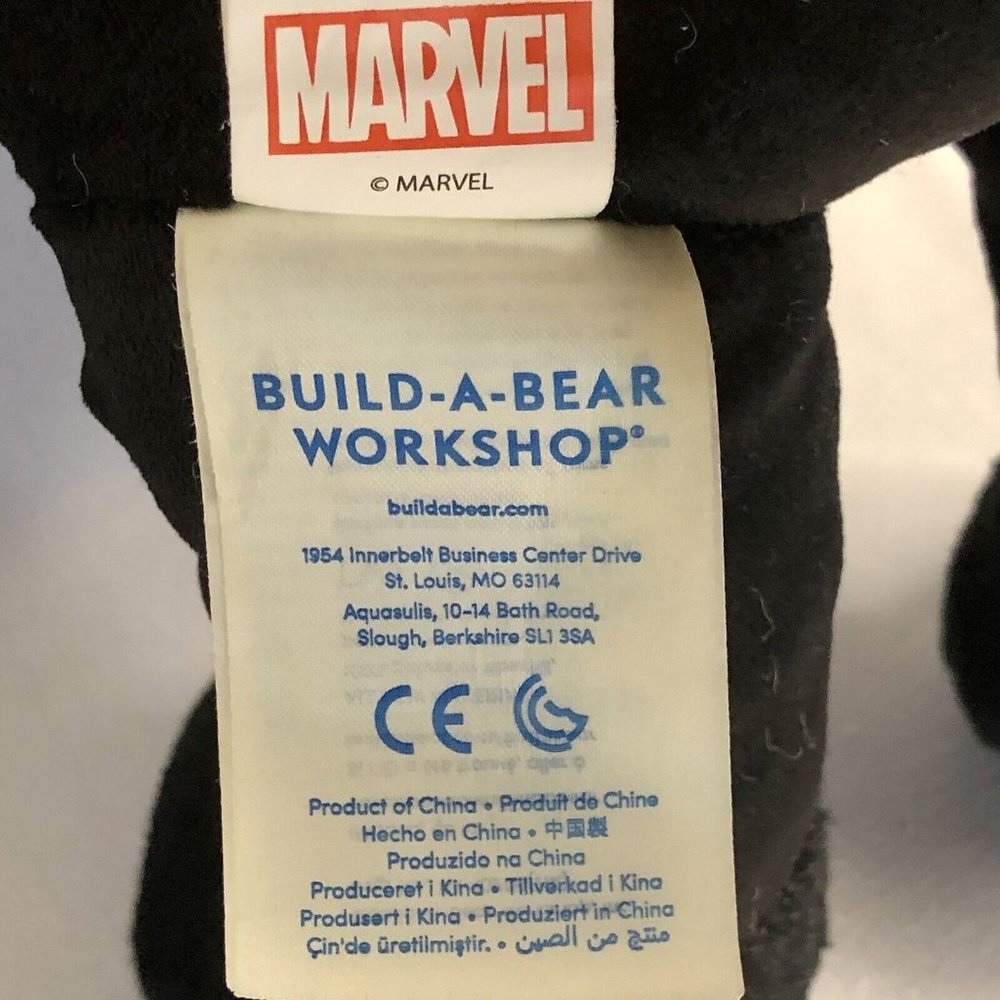 Build A Bear Retired Black Panther T'Challa Marvel Avengers Plush Stuffed Bear - Picture 8 of 8